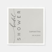Minimalist soft Grey Bridal Shower Servet (Voorkant)