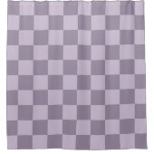 Minimalist Soft Lavender Checkerboard Pattern  Douchegordijn (Voorkant)