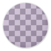 Minimalist Soft Lavender Checkerboard Pattern  Keramische Knop (Voorkant)