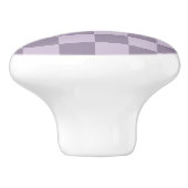 Minimalist Soft Lavender Checkerboard Pattern  Keramische Knop (Zijkant)