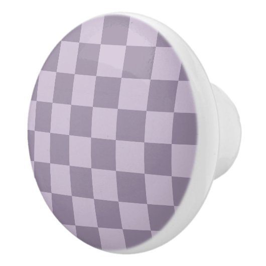 Minimalist Soft Lavender Checkerboard Pattern  Keramische Knop (Rechts)