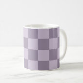 Minimalist Soft Lavender Checkerboard Pattern  Koffiemok (Voorkant rechts)
