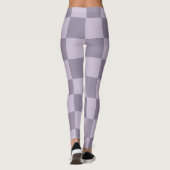 Minimalist Soft Lavender Checkerboard Pattern  Leggings (Achterkant)