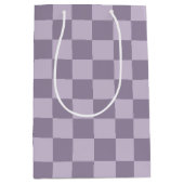 Minimalist Soft Lavender Checkerboard Pattern  Medium Cadeauzakje (Voorkant)