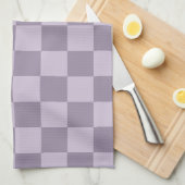 Minimalist Soft Lavender Checkerboard Pattern  Theedoek (Quarter Fold)