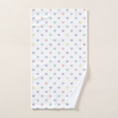 Minimalist Soft Pastel Heart Pattern   Bad Handdoek (Handdoek)