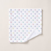 Minimalist Soft Pastel Heart Pattern   Bad Handdoek (Wasdoekje)