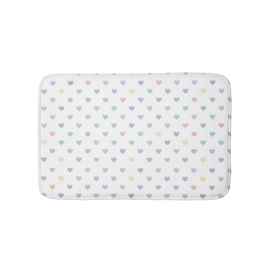 Minimalist Soft Pastel Heart Pattern   Badmat (Voorkant)