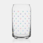 Minimalist Soft Pastel Heart Pattern   Blikvorm Glas (Voorkant)