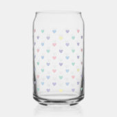 Minimalist Soft Pastel Heart Pattern   Blikvorm Glas (Achterkant)