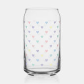 Minimalist Soft Pastel Heart Pattern   Blikvorm Glas (Rechts)