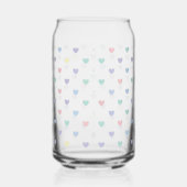 Minimalist Soft Pastel Heart Pattern   Blikvorm Glas (Links)