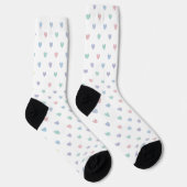 Minimalist Soft Pastel Heart Pattern Crew Socks Sokken (Rechts)