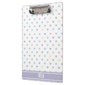 Minimalist Soft Pastel Heart Pattern Personalized Klembord (Links)