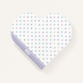 Minimalist Soft Pastel Heart Pattern Personalized Notitieboek (Voorkant)