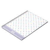 Minimalist Soft Pastel Heart Pattern Personalized Notitieboek (Linkerzijde)