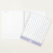 Minimalist Soft Pastel Heart Pattern Personalized Planner (Display)