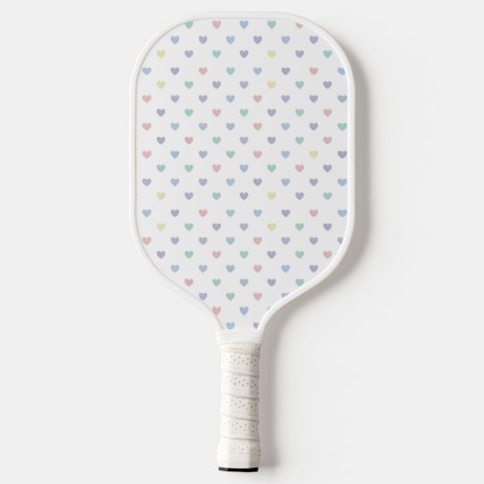 Minimalist Soft Pastel Heart Pattern   Pickleball Paddle (Achterkant)