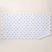 Minimalist Soft Pastel Heart Pattern   Strandlaken (Voorkant)