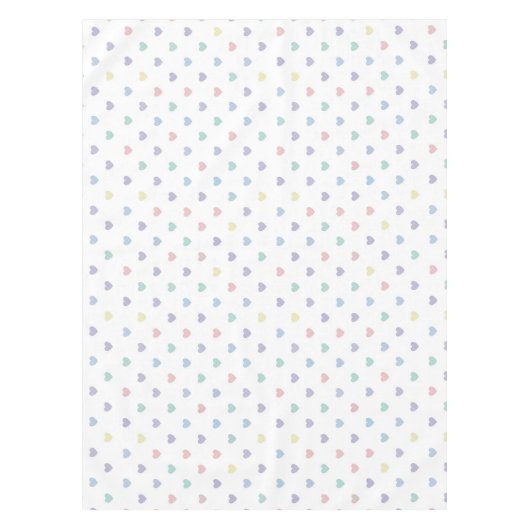Minimalist Soft Pastel Heart Pattern   Tafelkleed (Voorkant)