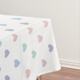 Minimalist Soft Pastel Heart Pattern   Tafelkleed