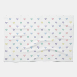 Minimalist Soft Pastel Heart Pattern   Theedoek