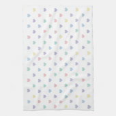 Minimalist Soft Pastel Heart Pattern   Theedoek (Verticaal)