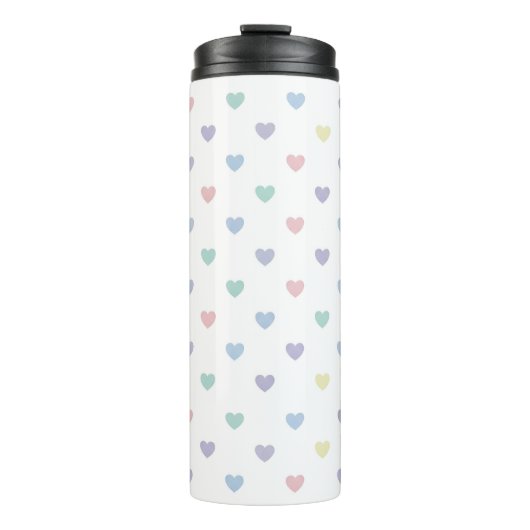 Minimalist Soft Pastel Heart Pattern   Thermosbeker (Voorkant)