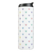 Minimalist Soft Pastel Heart Pattern   Thermosbeker (Gedraaid links)