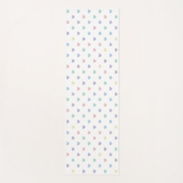 Minimalist Soft Pastel Heart Pattern   Yogamat