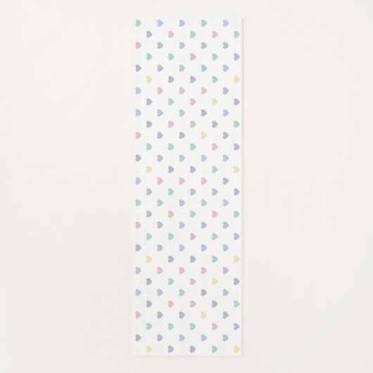 Minimalist Soft Pastel Heart Pattern   Yogamat (Voorkant)