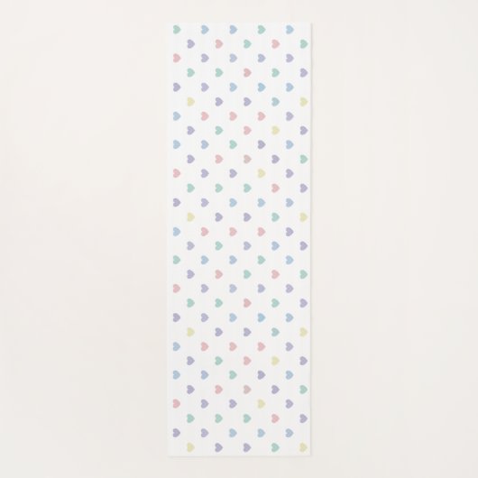 Minimalist Soft Pastel Heart Pattern   Yogamat (Achterkant)