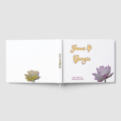 Minimalist soft pink & green lotus Wedding  Gastenboek (Volledig)