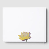 Minimalist soft pink & green lotus Wedding  Gastenboek (Achterkant)