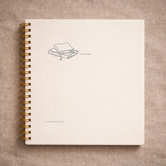 Minimalist Solitude Line Art Introvert Gift  Notitieboek