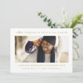 Minimalist Sophisticated Photo Wedding Holidays Save The Date (Staand voorkant)