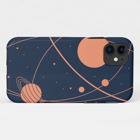 Minimalist Space Orbit iPhone 11 Case (Achterkant (horizontaal))