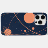 Minimalist Space Orbit iPhone 15 Pro Max Case (Achterkant (horizontaal))