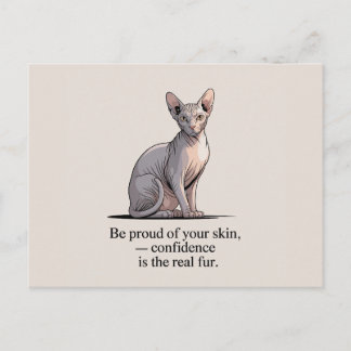 Minimalist Sphynx Cat Inspirational Art Briefkaart