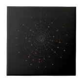 Minimalist Spider Web Halloween Ceramic Tile Tegeltje (Voorkant)