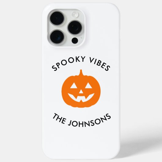 Minimalist Spooky Vibes – Personalized Halloween Case-Mate iPhone Case (Achterkant)