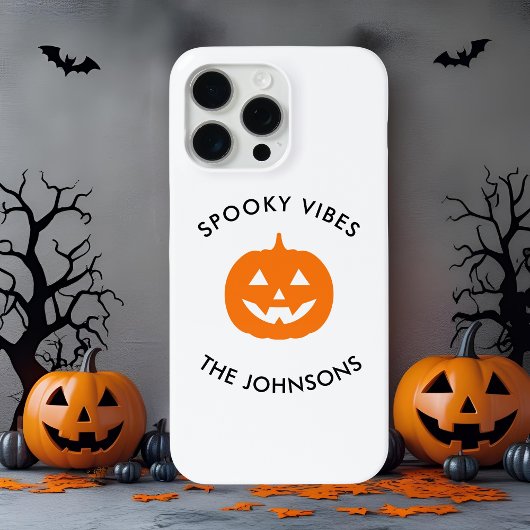 Minimalist Spooky Vibes – Personalized Halloween Case-Mate iPhone Case