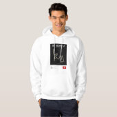 Minimalist St Moritz Bobsleigh Line Hoodie Blk (Voorkant volledig)