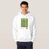 Minimalist St Moritz Bobsleigh Line Print Hoodie (Voorkant volledig)