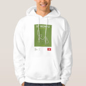 Minimalist St Moritz Bobsleigh Line Print Hoodie (Voorkant)