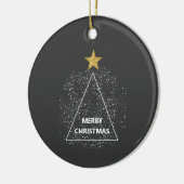 Minimalist Star Photo Christmas Keepsake Keramisch Ornament (Links)