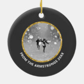 Minimalist Star Photo Christmas Keepsake Keramisch Ornament (Achterkant)