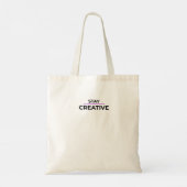 Minimalist Stay Creative Typography  Tote Bag (Achterkant)