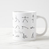 Minimalist Stick Figure Yoga Poses Grote Koffiekop (Rechts)