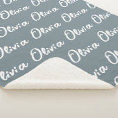 Minimalist Stormy Sky Custom Blanket for Her & Him Sherpa Deken (3/4)